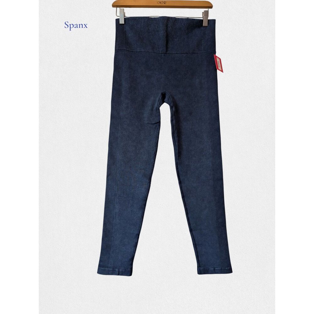 SPANX Soft Stretch Seamless Leggings XL Midnight Navy High Rise Shape
